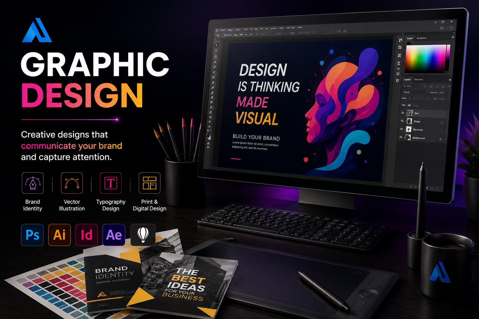 ARK GraphiXion graphic design work preview